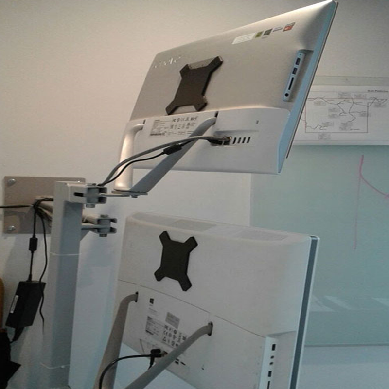 base de mesa para dos monitores acrilico